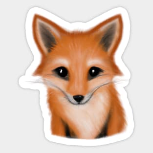 Cute Fox Drawing Sticker